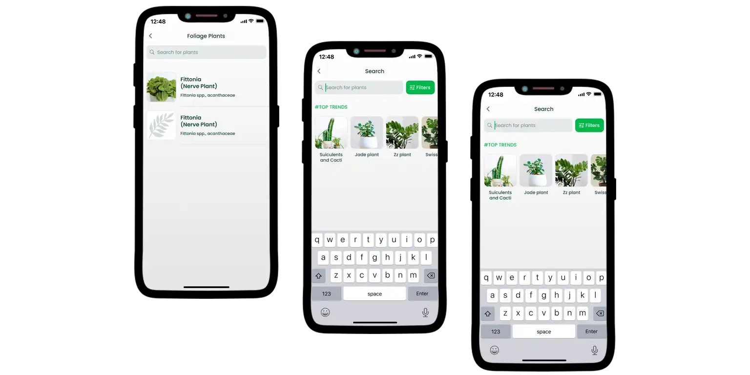 AI Plant Finder usage.